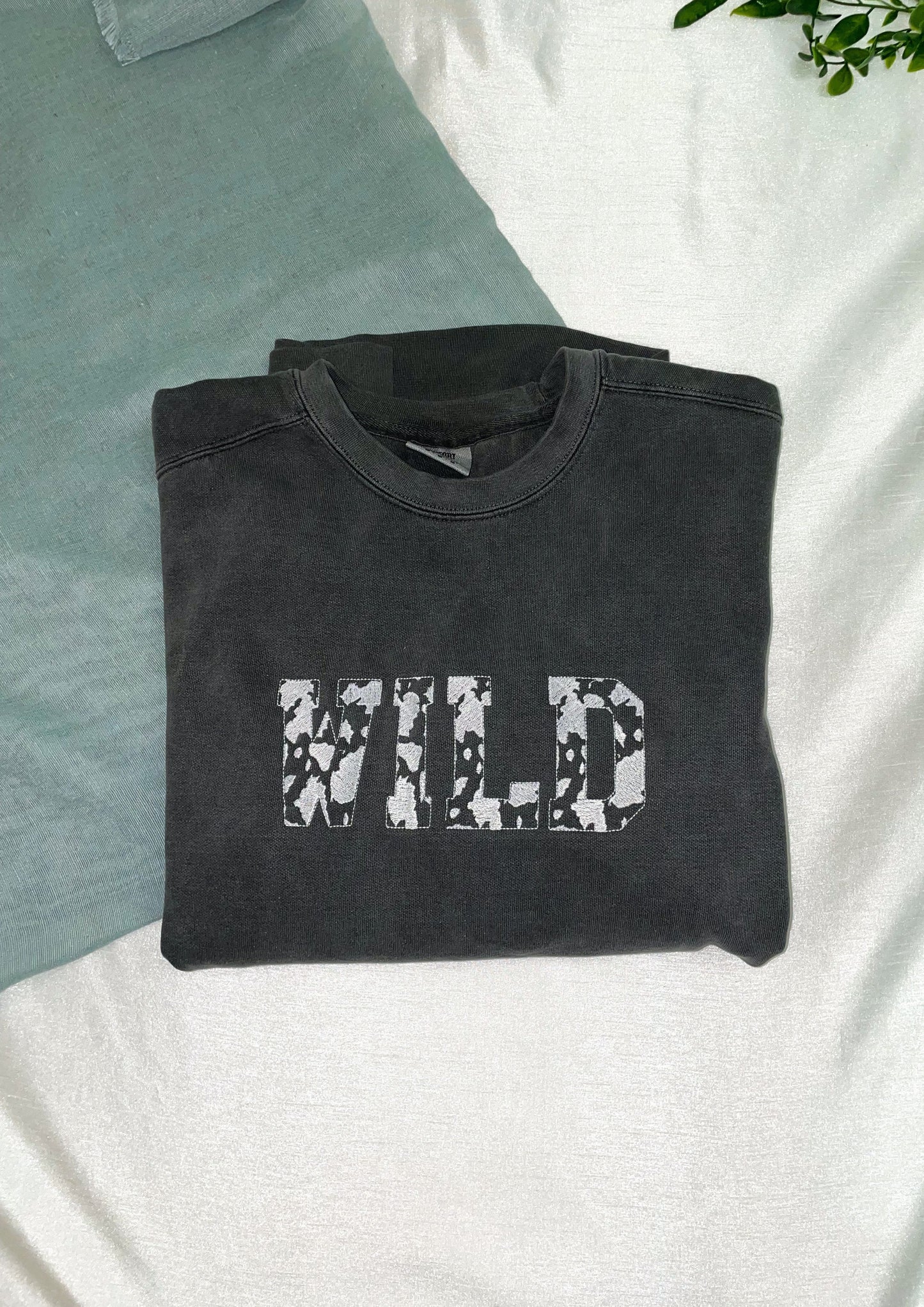 Wild Cow font crewneck